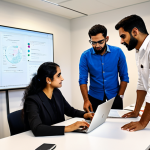 IT Startup**

"A team of diverse professionals collaborating on a software design project in a modern Kuwaiti office. Fully clothed, appropriate attire, professional environment. Desks with computers, brainstorming on a whiteboard, warm lighting. Perfect anatomy, correct proportions, well-formed hands. Safe for work, modest, family-friendly. Focus on innovation and collaboration."

**